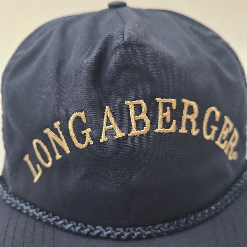Vintage Longaberger Hat Strapback (Fits Small) Otto Blue Rope Basket Company Men